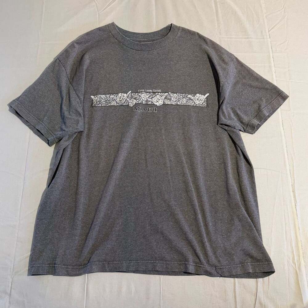 HKD Hang Loose Hawaii Maui T-Shirt Size XL Gray Graphic Print